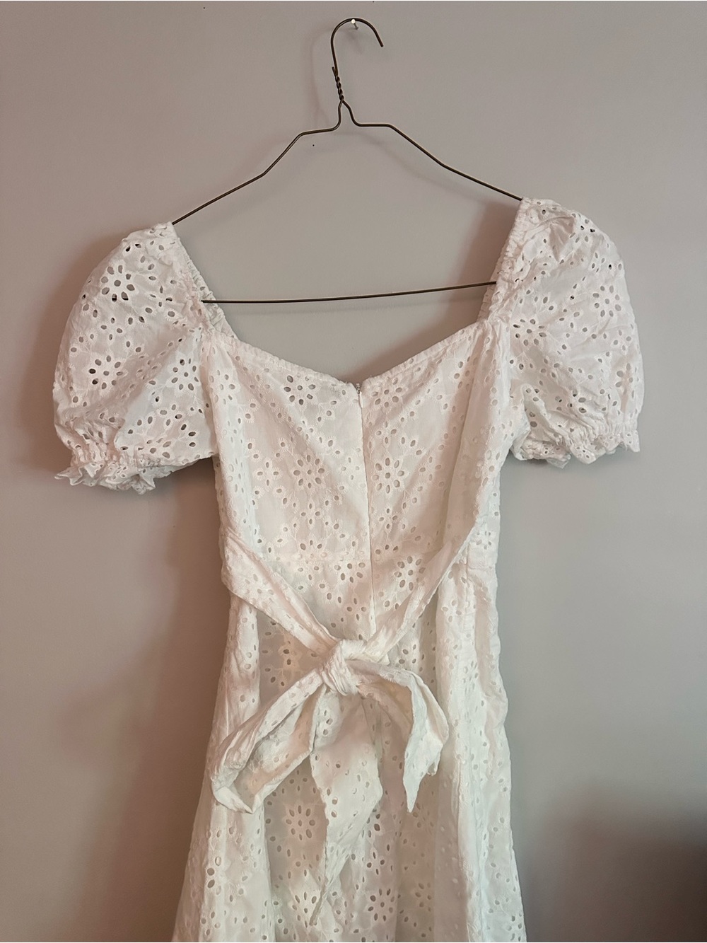Lulus White Eyelet Puff Sleeve Dress - Picture 2 of 4